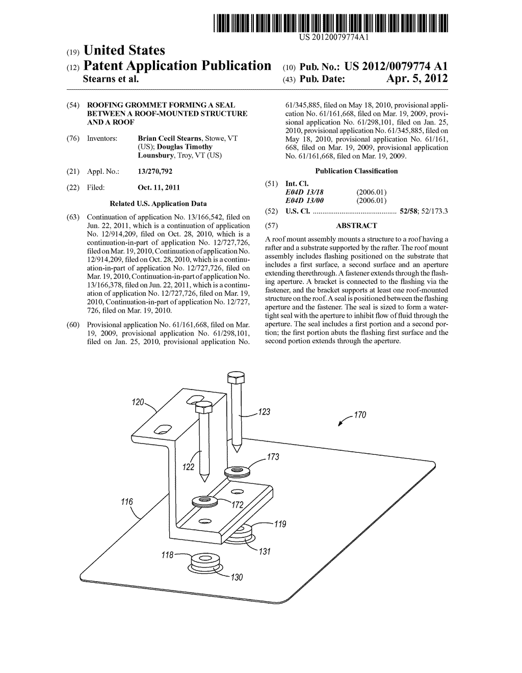 ROOFING GROMMET FORMING A SEAL BETWEEN A ROOF-MOUNTED STRUCTURE AND A ROOF - diagram, schematic, and image 01