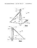 PORTABLE TABLE SUSPENDED FROM A VERTICAL SUPPORT diagram and image