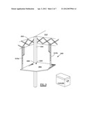 PORTABLE TABLE SUSPENDED FROM A VERTICAL SUPPORT diagram and image