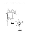 PORTABLE TABLE SUSPENDED FROM A VERTICAL SUPPORT diagram and image