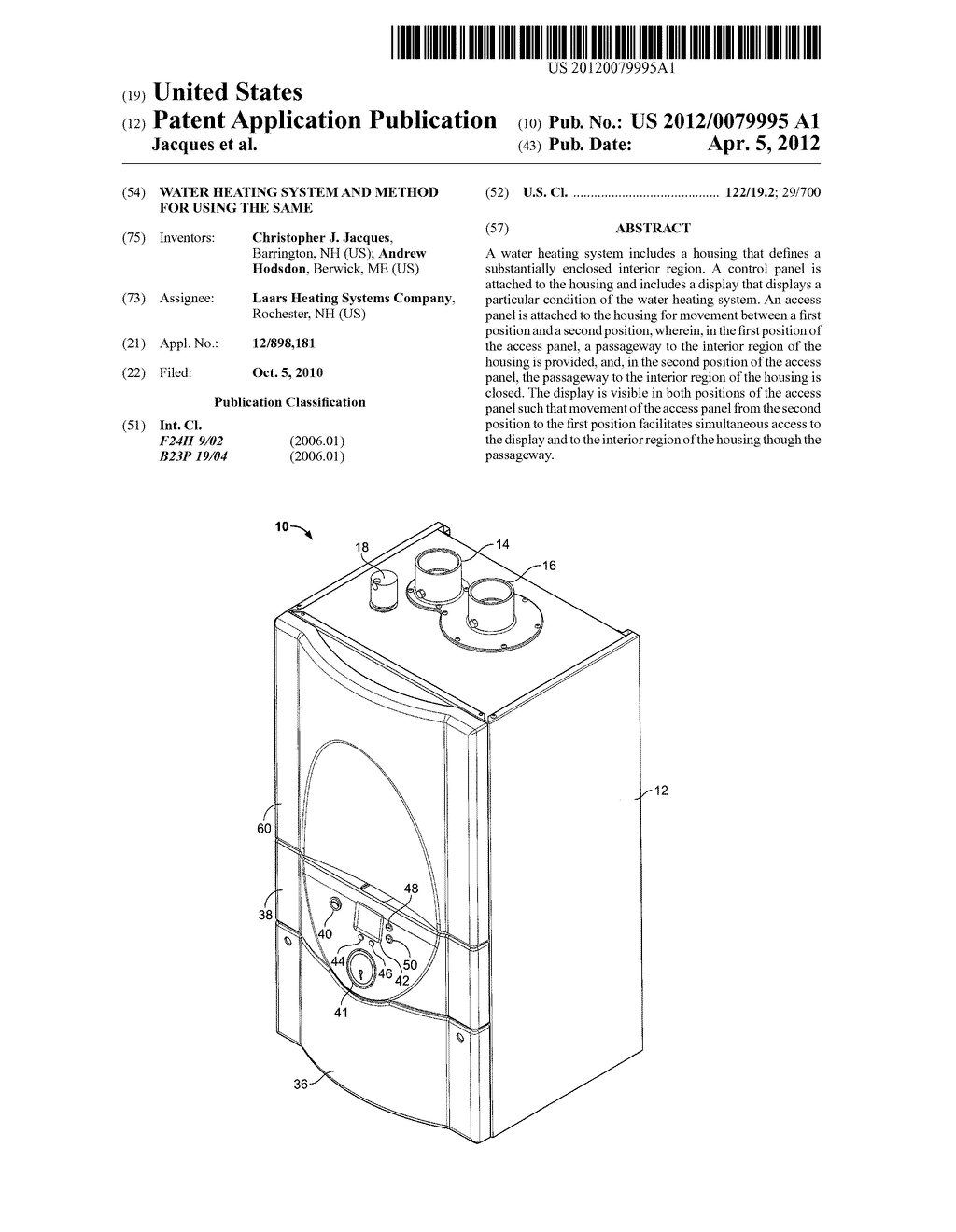 WATER HEATING SYSTEM AND METHOD FOR USING THE SAME - diagram, schematic, and image 01