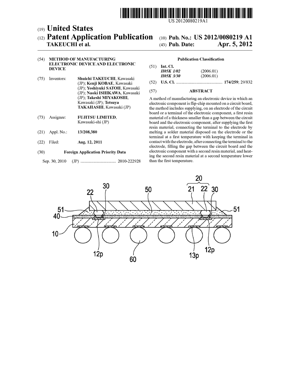 METHOD OF MANUFACTURING ELECTRONIC DEVICE AND ELECTRONIC DEVICE - diagram, schematic, and image 01