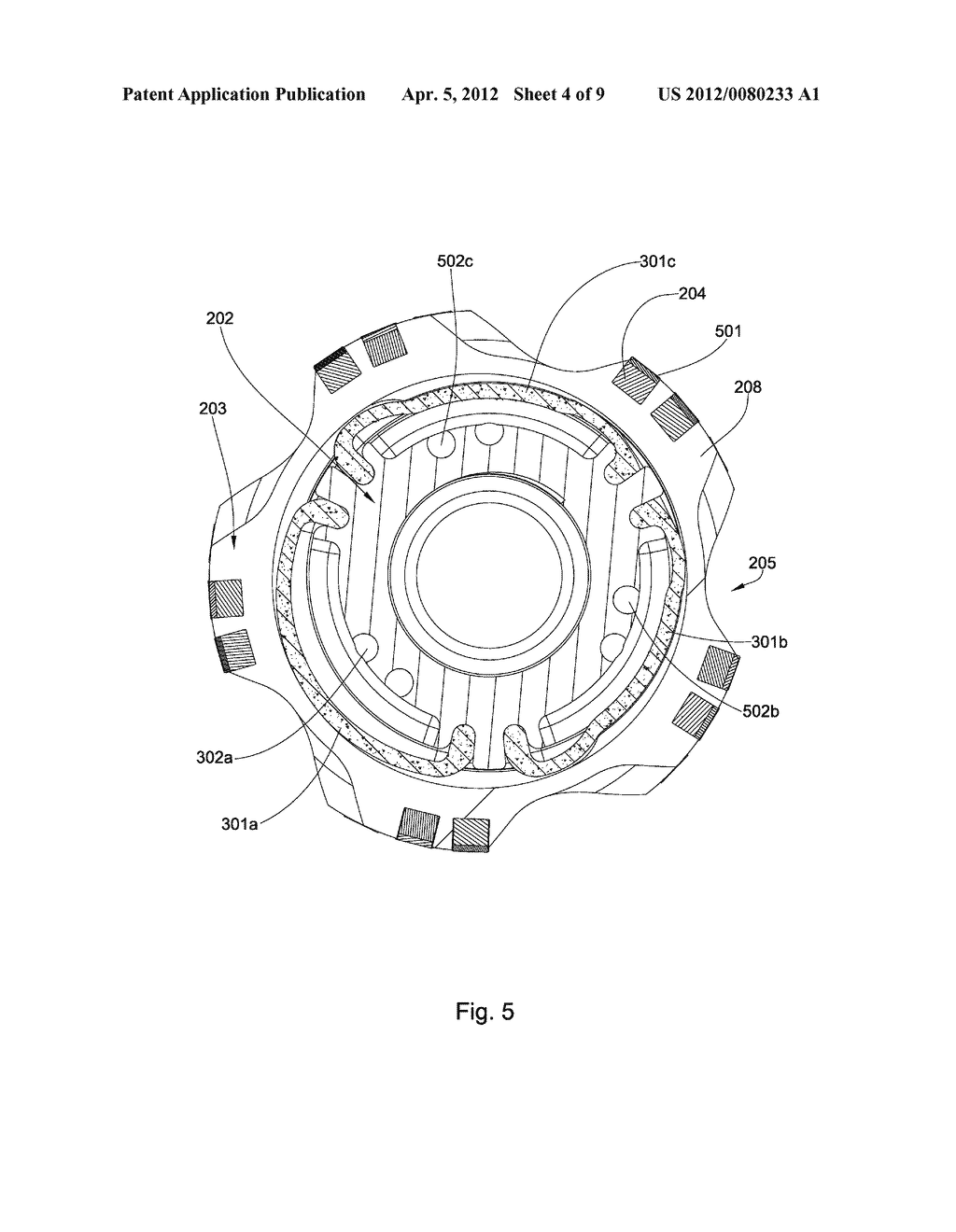 Steering Mechanism with a Ring Disposed about an Outer Diameter of a Drill     Bit - diagram, schematic, and image 05