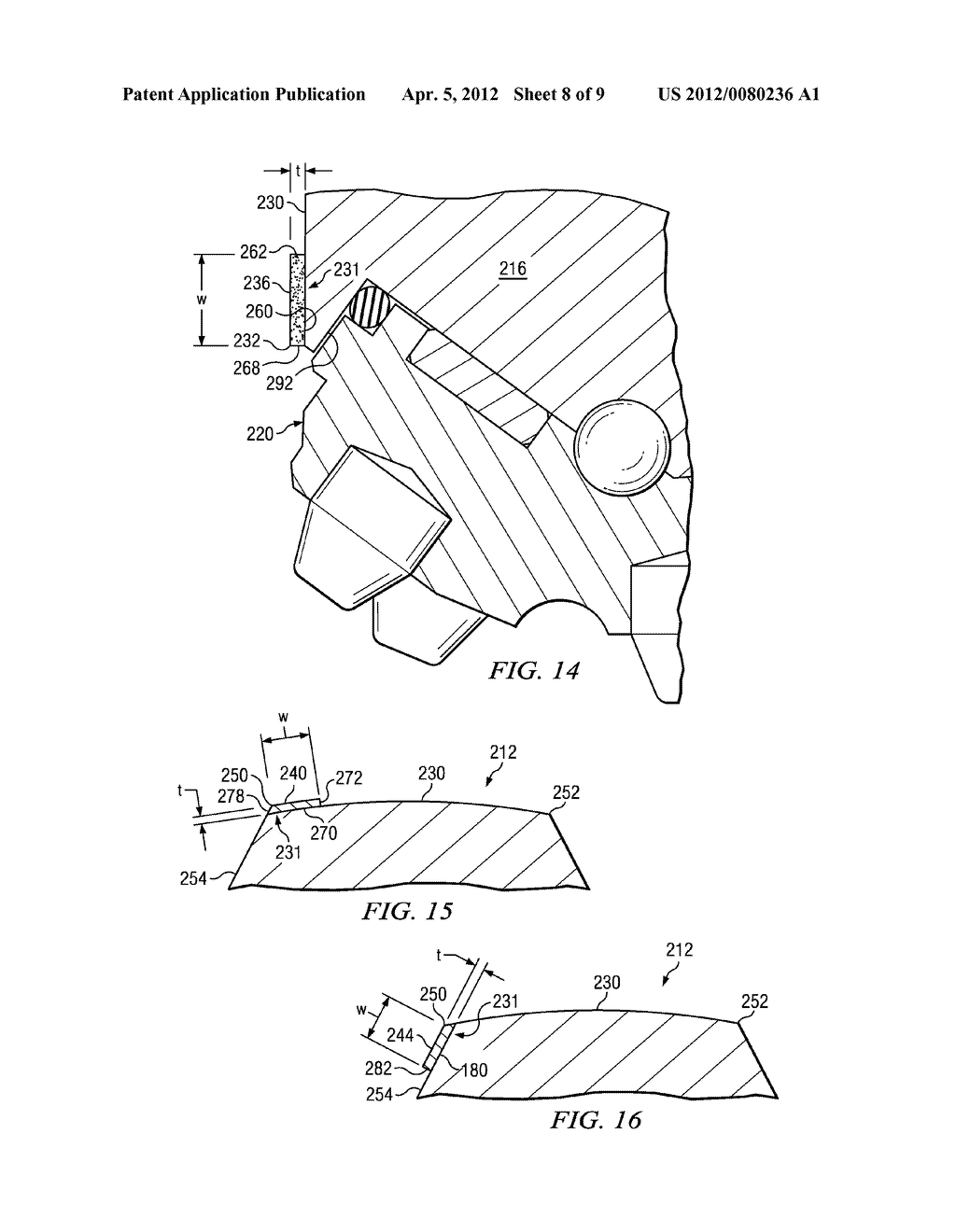 WEAR RESISTANT MATERIAL AT THE SHIRTTAIL EDGE AND LEADING EDGE OF A ROTARY     CONE DRILL BIT - diagram, schematic, and image 09