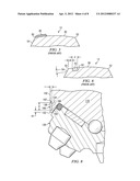 WEAR RESISTANT MATERIAL FOR THE SHIRTTAIL OUTER SURFACE OF A ROTARY CONE     DRILL BIT diagram and image