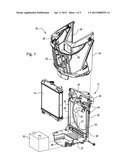 MOUNTING ARRANGEMENT FOR TRACTOR FRONT GRILLE TO SHROUD diagram and image