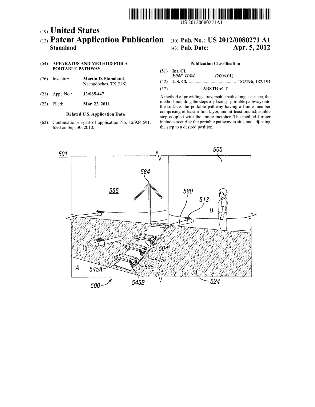 Apparatus and method for a portable pathway - diagram, schematic, and image 01