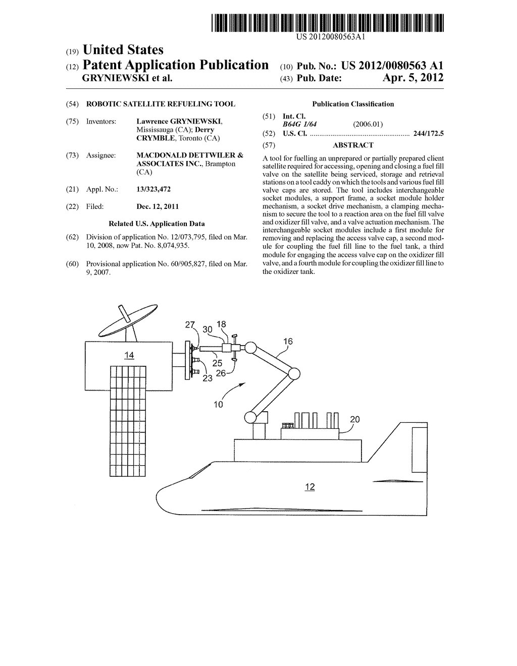 ROBOTIC SATELLITE REFUELING TOOL - diagram, schematic, and image 01