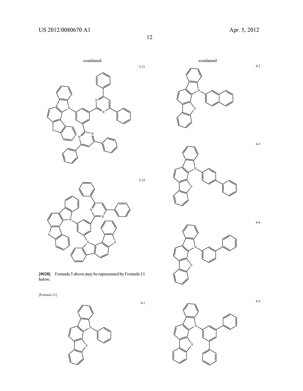 COMPOUND CONTAINING A 5-MEMBERED HETEROCYCLE AND ORGANIC LIGHT-EMITTING     DIODE USING SAME, AND TERMINAL FOR SAME - diagram, schematic, and image 19