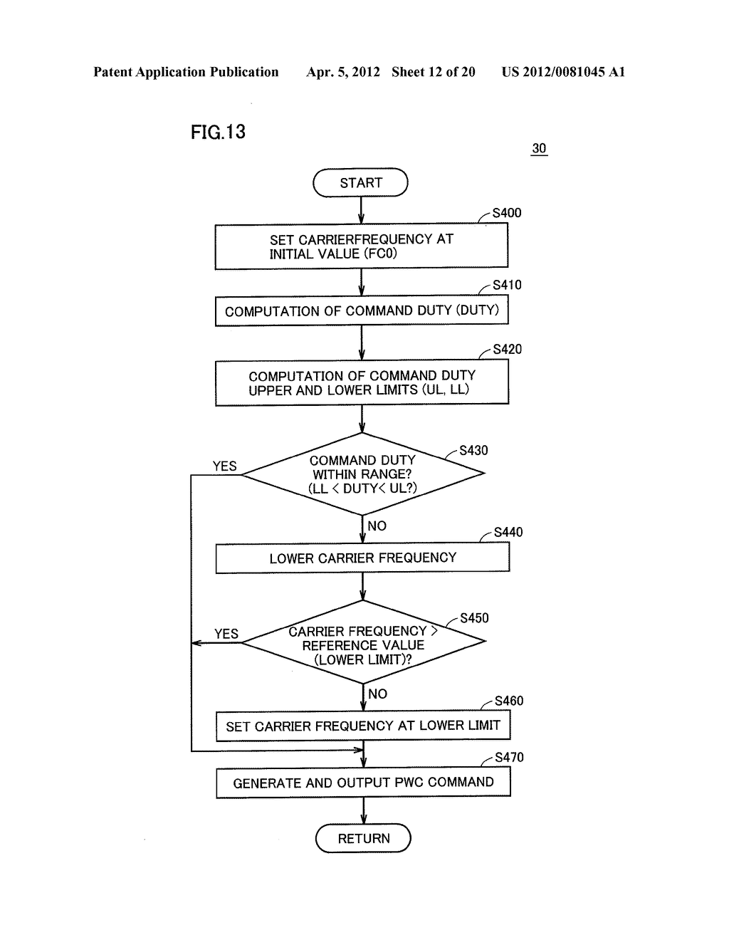 CONTROL DEVICE FOR VOLTAGE CONVERSION DEVICE, VEHICLE INCORPORATING THE     SAME, AND CONTROL METHOD FOR VOLTAGE CONVERSION DEVICE - diagram, schematic, and image 13