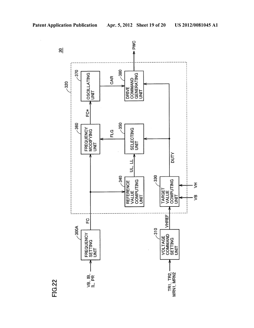 CONTROL DEVICE FOR VOLTAGE CONVERSION DEVICE, VEHICLE INCORPORATING THE     SAME, AND CONTROL METHOD FOR VOLTAGE CONVERSION DEVICE - diagram, schematic, and image 20