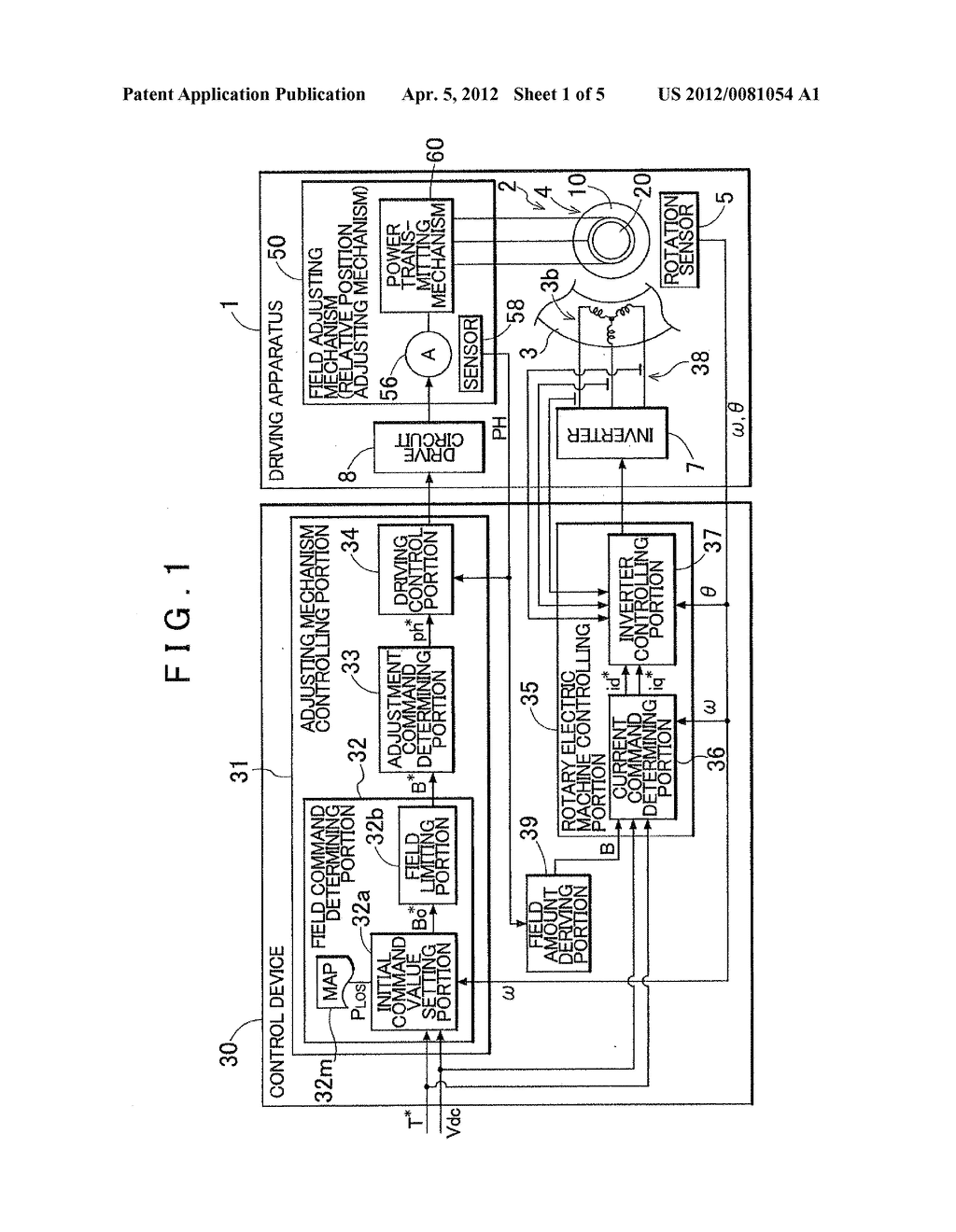 CONTROL DEVICE OF A DRIVING APPARATUS - diagram, schematic, and image 02