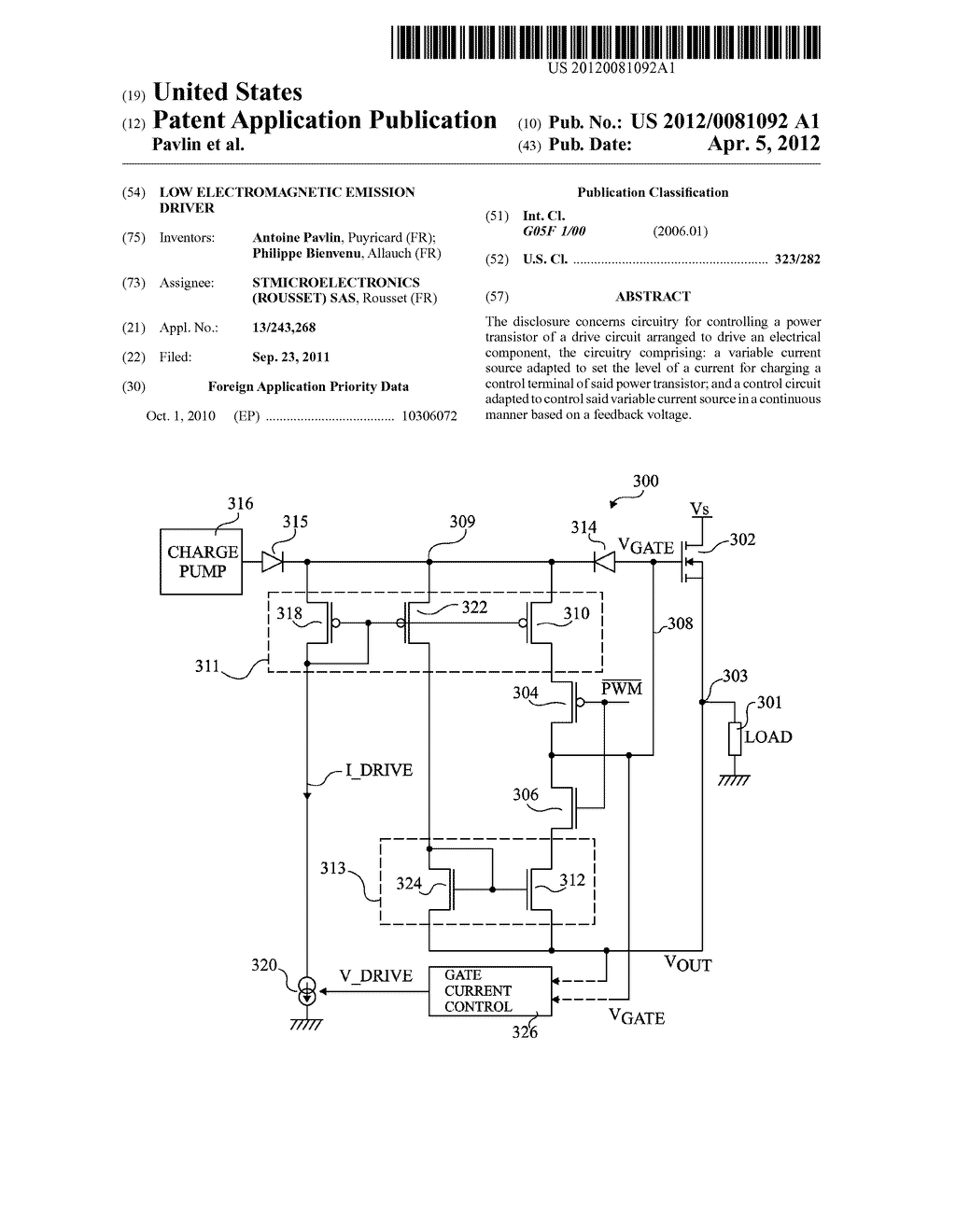 LOW ELECTROMAGNETIC EMISSION DRIVER - diagram, schematic, and image 01