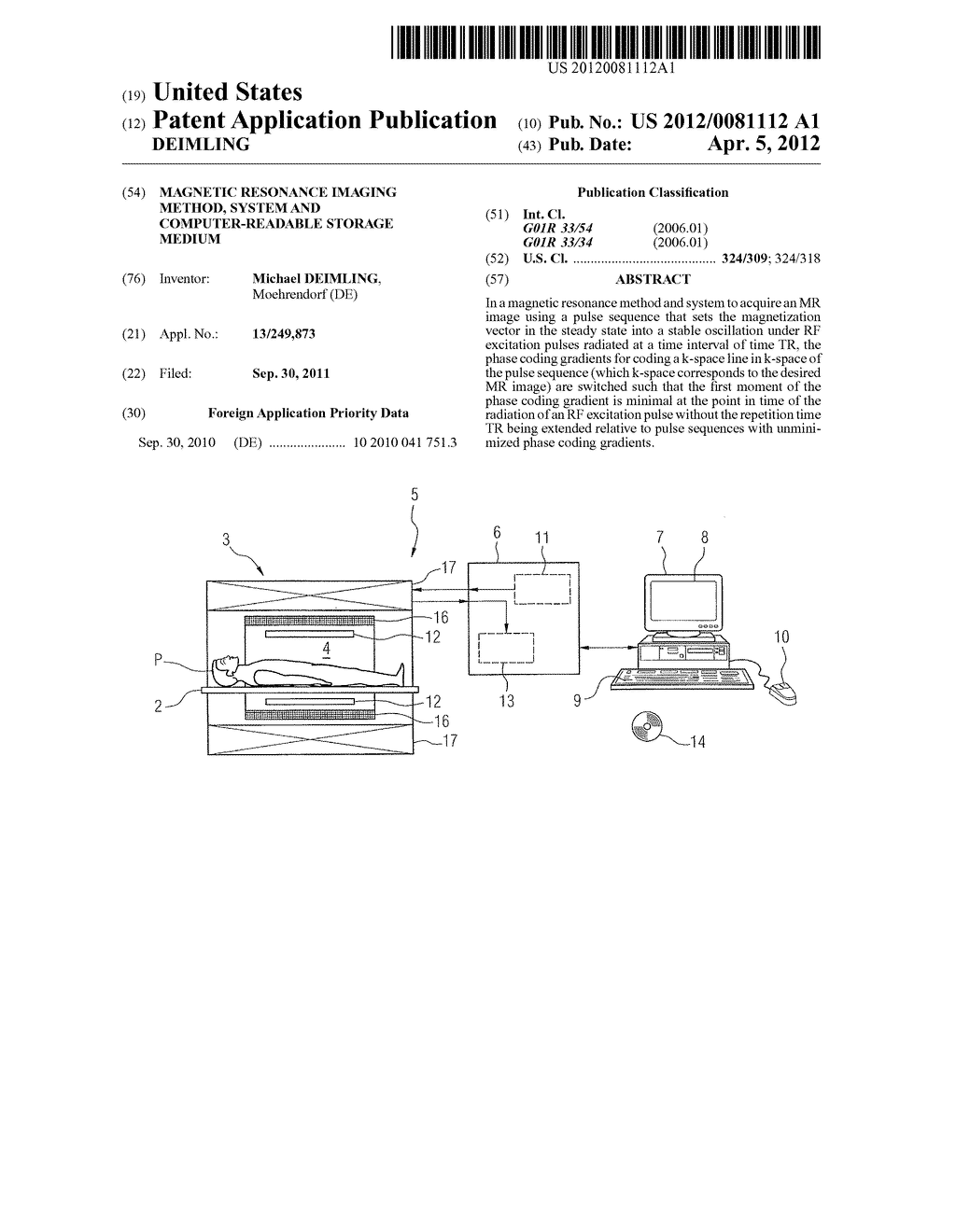 MAGNETIC RESONANCE IMAGING METHOD, SYSTEM AND COMPUTER-READABLE STORAGE     MEDIUM - diagram, schematic, and image 01