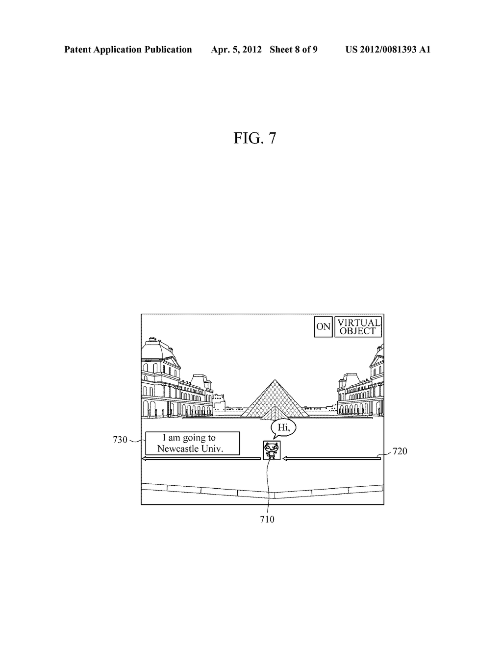 APPARATUS AND METHOD FOR PROVIDING AUGMENTED REALITY USING VIRTUAL OBJECTS - diagram, schematic, and image 09