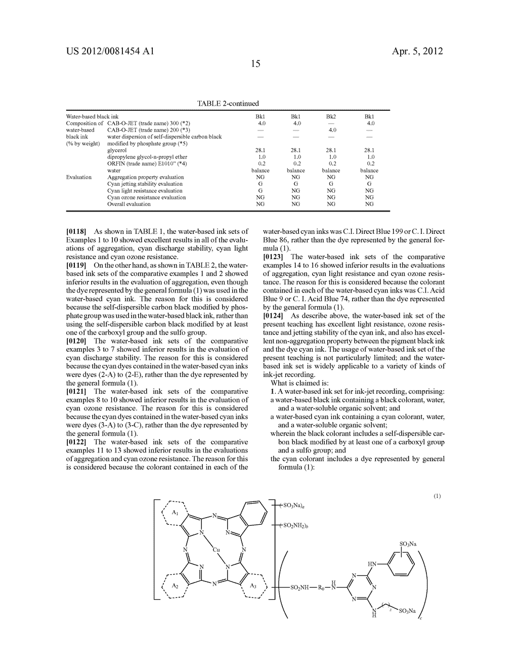 WATER-BASED INK SET FOR INK-JET RECORDING, INK-JET RECORDING METHOD AND     INK-JET RECORDING APPARATUS - diagram, schematic, and image 18