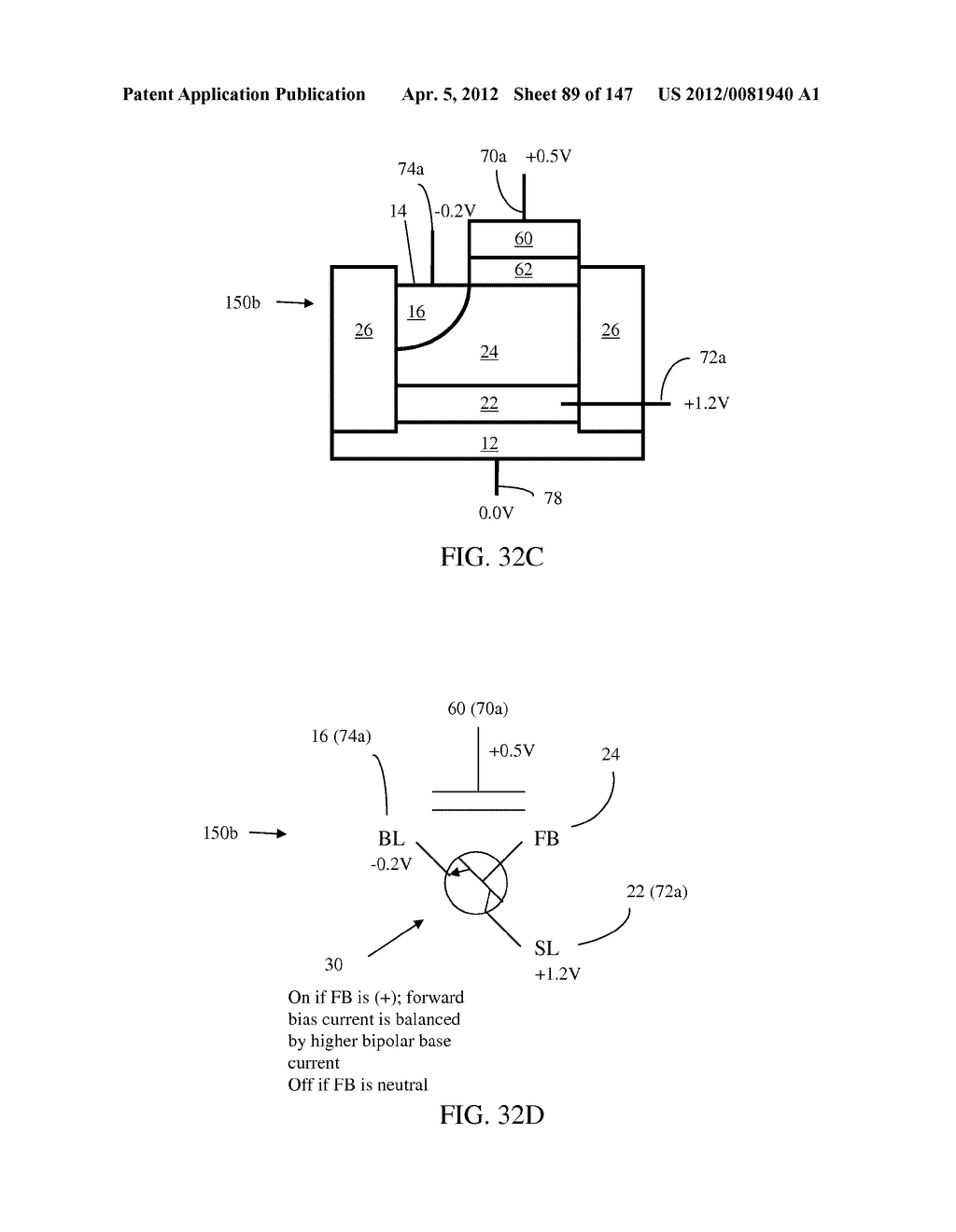 SEMICONDUCTOR MEMORY DEVICE HAVING AN ELECTRICALLY FLOATING BODY     TRANSISTOR - diagram, schematic, and image 90