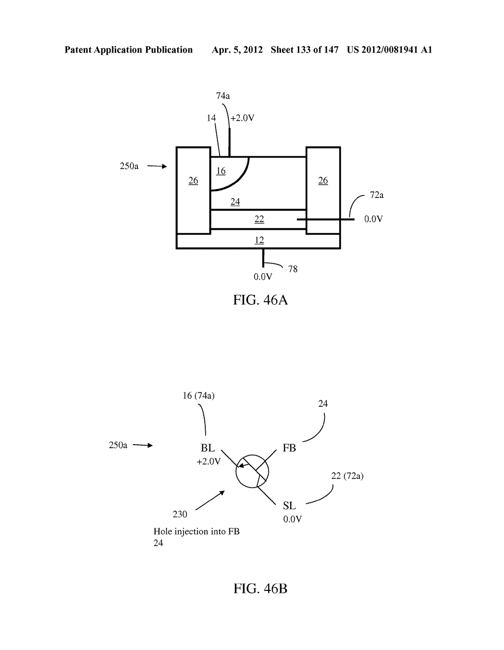 SEMICONDUCTOR MEMORY DEVICE HAVING AN ELECTRICALLY FLOATING BODY     TRANSISTOR - diagram, schematic, and image 134