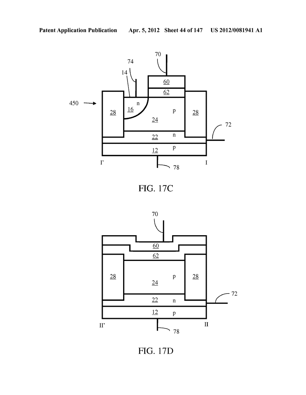 SEMICONDUCTOR MEMORY DEVICE HAVING AN ELECTRICALLY FLOATING BODY     TRANSISTOR - diagram, schematic, and image 45