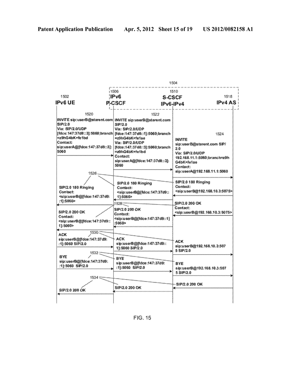 IP ADDRESS VERSION INTERWORKING IN COMMUNICATION NETWORKS - diagram, schematic, and image 16