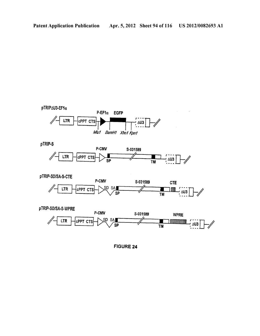 USE OF PROTEINS AND PEPTIDES ENCODED BY THE GENOME OF A NOVEL     SARS-ASSOCIATED CORONAVIRUS STRAIN - diagram, schematic, and image 95