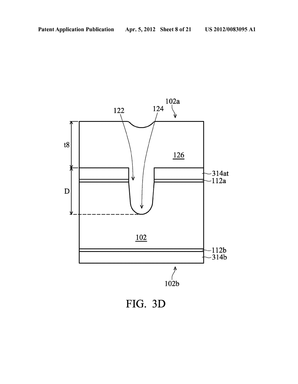 METHOD OF FABRICATING SEMICONDUCTOR DEVICE BY THINNING HARDMASK LAYERS ON     FRONTSIDE AND BACKSIDE OF SUBSTRATE - diagram, schematic, and image 09