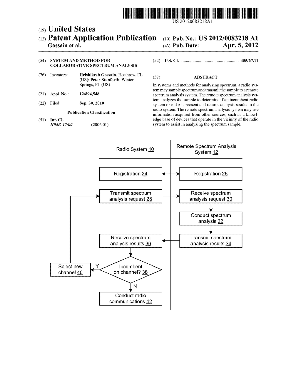 SYSTEM AND METHOD FOR COLLABORATIVE SPECTRUM ANALYSIS - diagram, schematic, and image 01