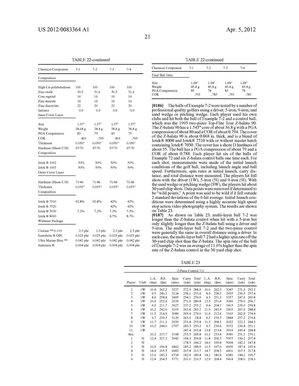 MULTIPLE-LAYER GOLF BALL - diagram, schematic, and image 23