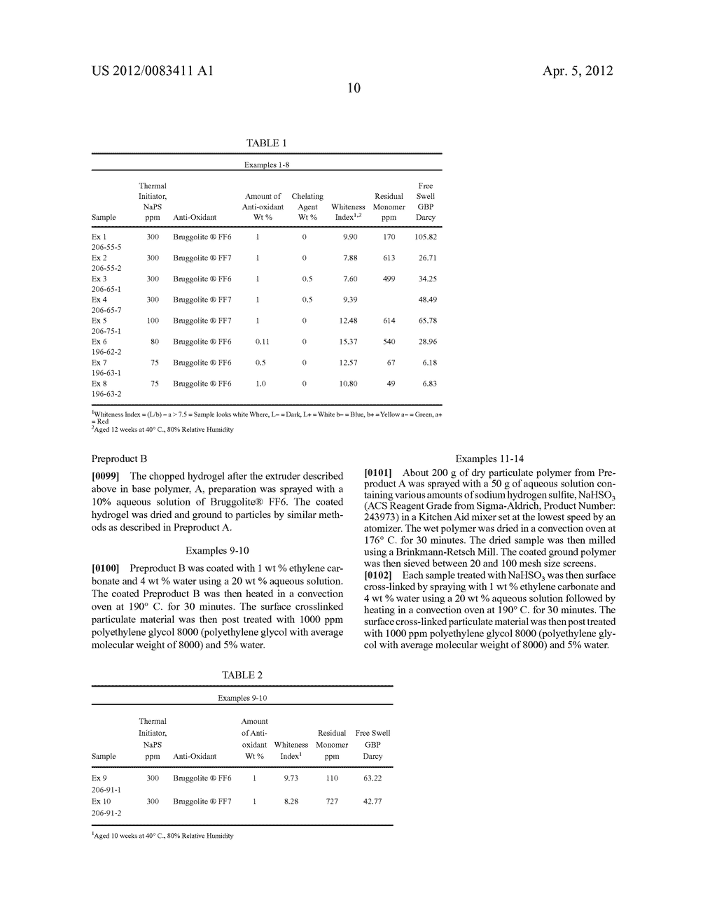 SUPERABSORBENT POLYMER COMPOSITIONS HAVING COLOR STABILITY - diagram, schematic, and image 14