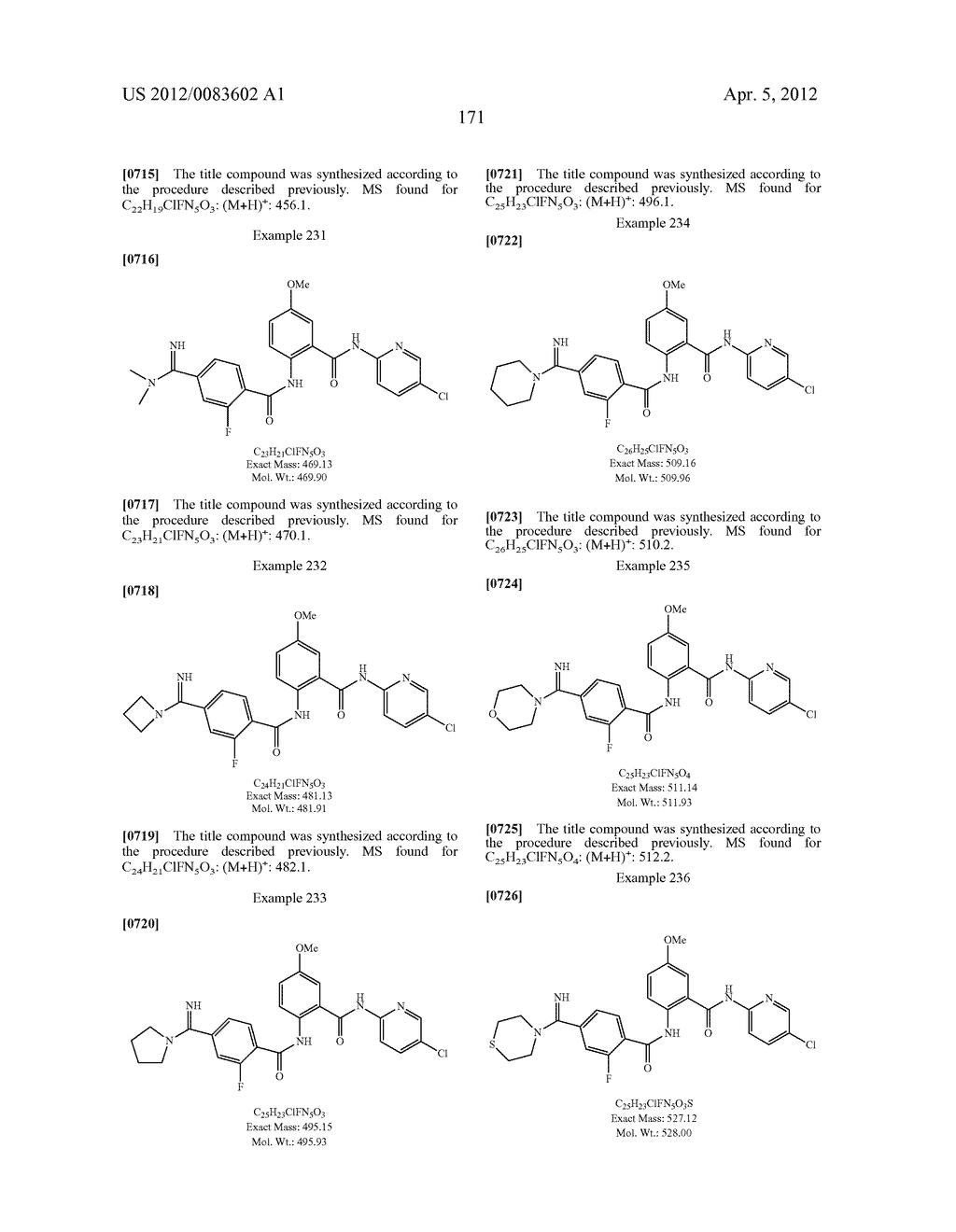 BENZAMIDES AND RELATED INHIBITORS OF FACTOR XA - diagram, schematic, and image 172