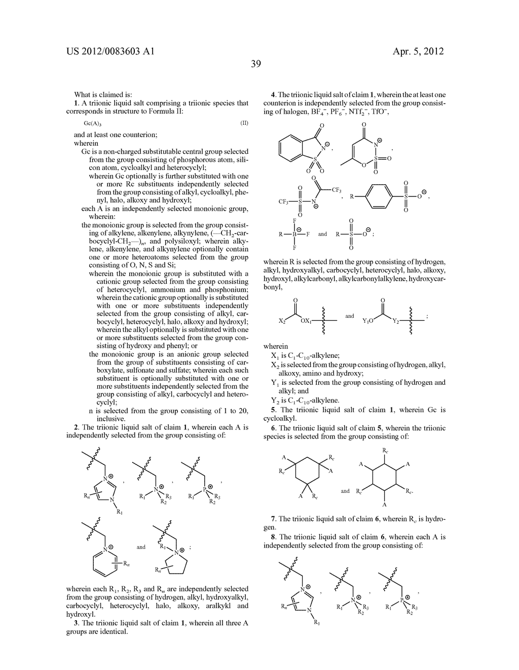 HIGH STABILITY POLYIONIC LIQUID SALTS - diagram, schematic, and image 43