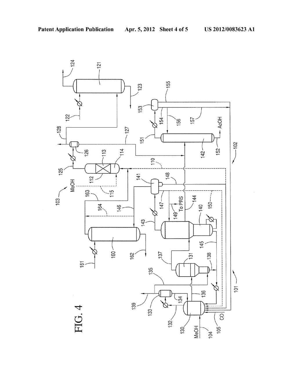 Production of Acetic Acid with High Conversion Rate - diagram, schematic, and image 05