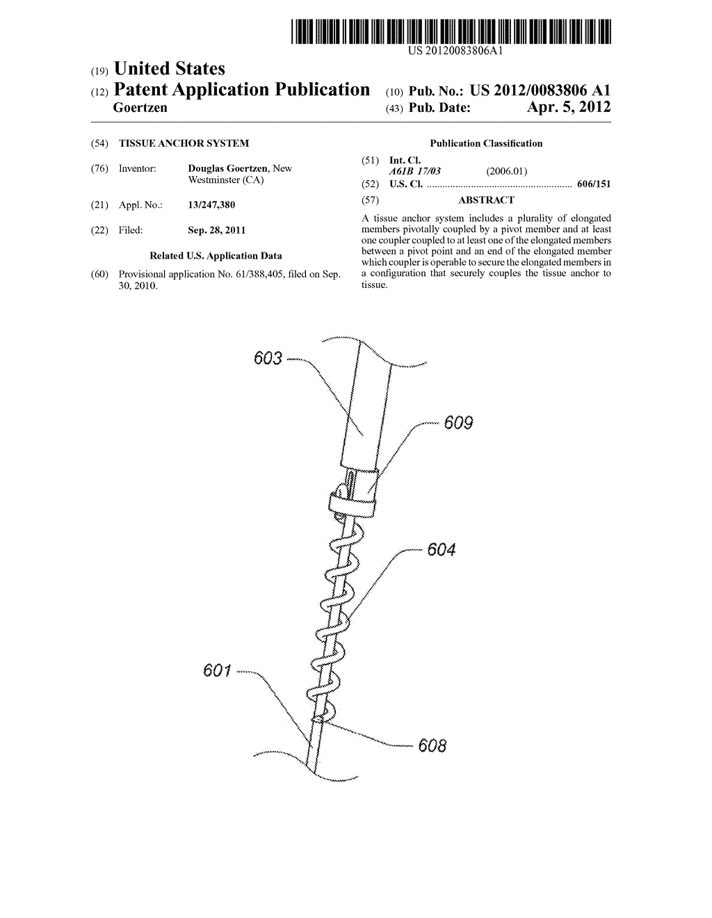 TISSUE ANCHOR SYSTEM - diagram, schematic, and image 01