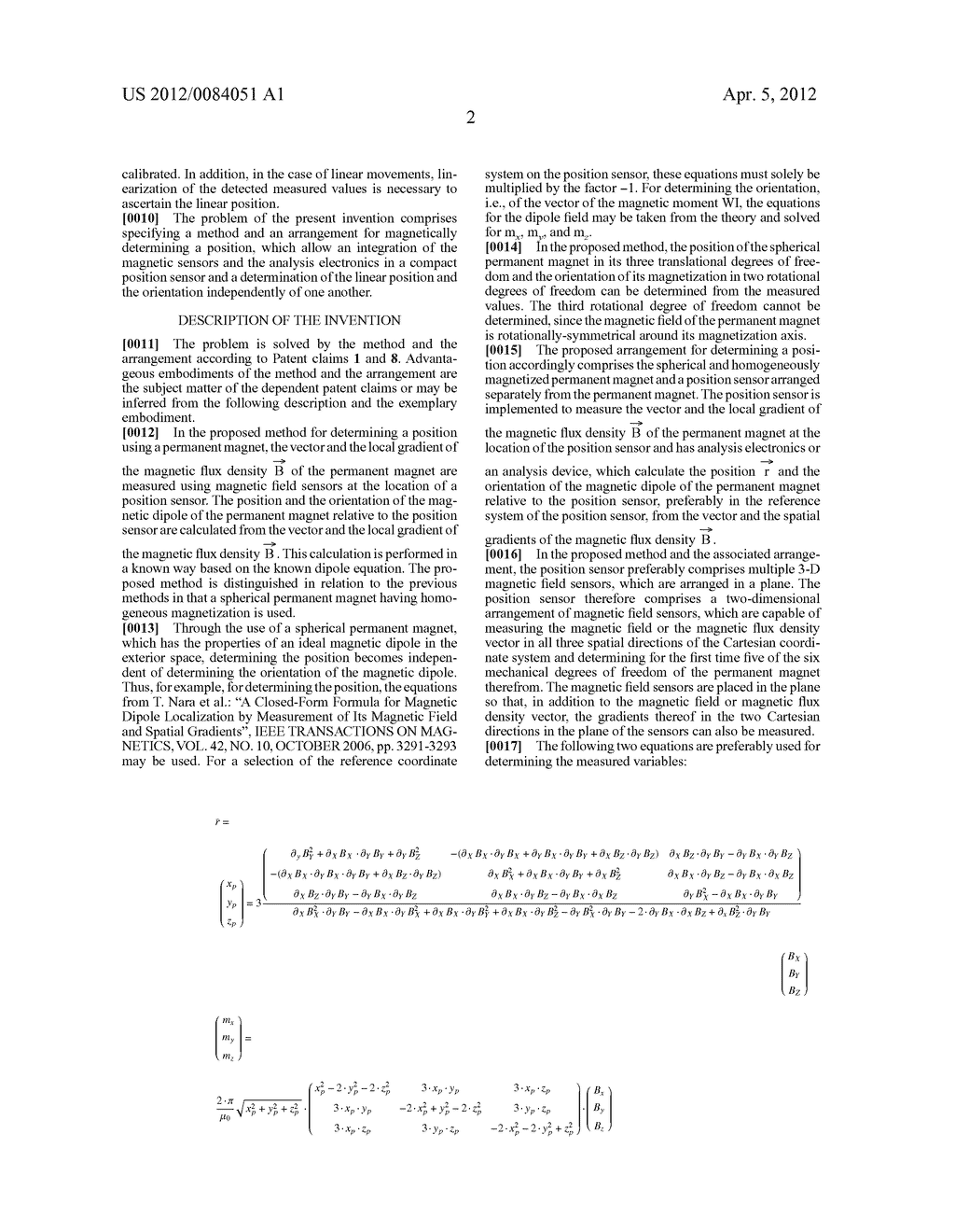 METHOD AND ARRANGEMENT FOR MAGNETICALLY DETERMINING A POSITION - diagram, schematic, and image 04