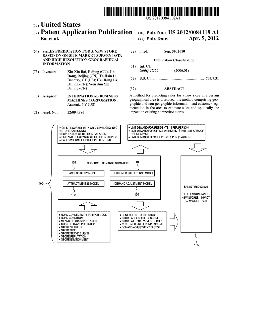 SALES PREDICATION FOR A NEW STORE BASED ON ON-SITE MARKET SURVEY DATA AND     HIGH RESOLUTION GEOGRAPHICAL INFORMATION - diagram, schematic, and image 01