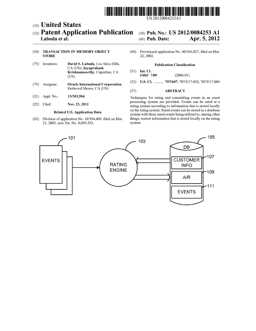 TRANSACTION IN MEMORY OBJECT STORE - diagram, schematic, and image 01