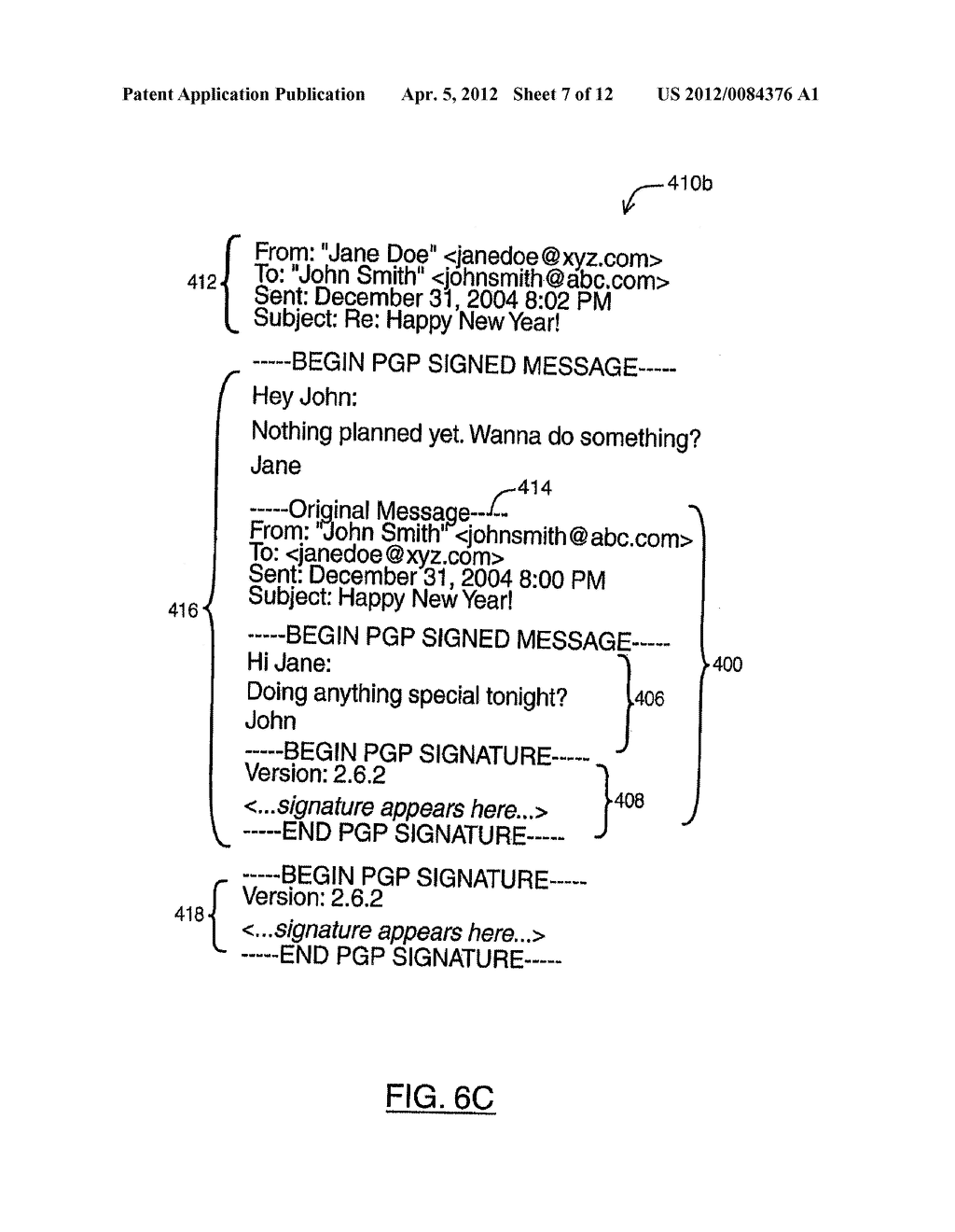 METHOD AND APPARATUS FOR PROCESSING DIGITALLY SIGNED MESSAGES TO DETERMINE     ADDRESS MISMATCHES - diagram, schematic, and image 08