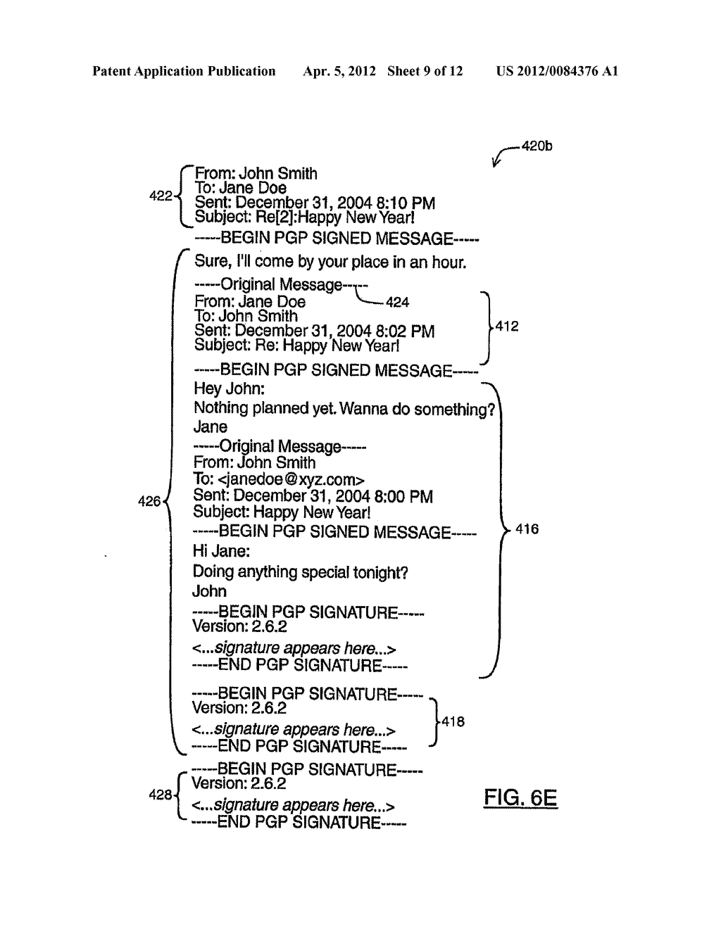 METHOD AND APPARATUS FOR PROCESSING DIGITALLY SIGNED MESSAGES TO DETERMINE     ADDRESS MISMATCHES - diagram, schematic, and image 10