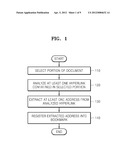 METHOD AND APPARATUS FOR INSERTING ADDRESS OF HYPERLINK INTO BOOKMARK diagram and image