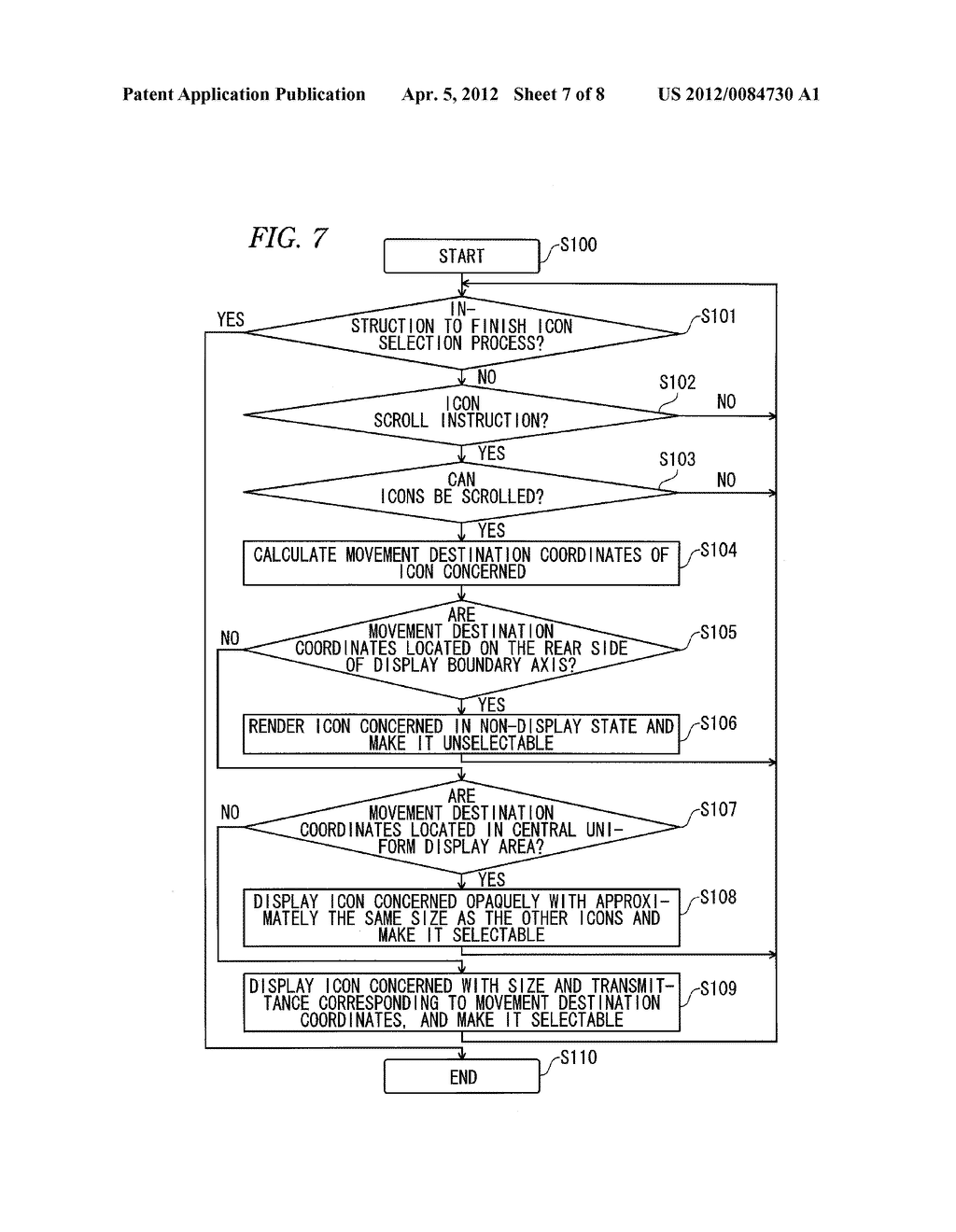 ELECTRONIC APPARATUS, ICON DISPLAY METHOD, AND PROGRAM FOR ELECTRONIC     APPARATUS - diagram, schematic, and image 08