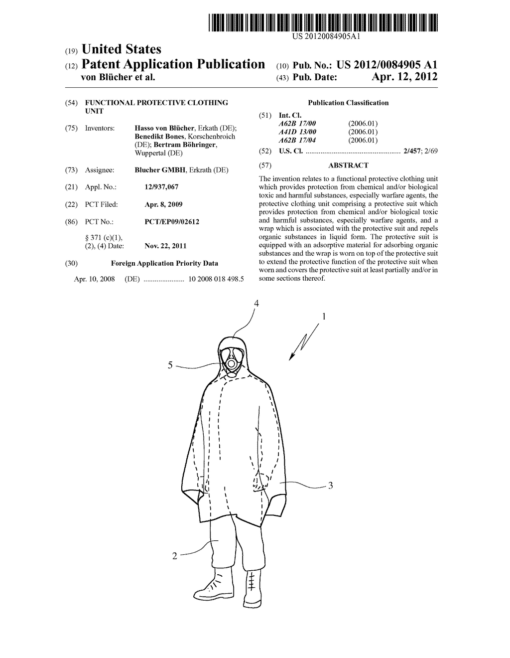 FUNCTIONAL PROTECTIVE CLOTHING UNIT - diagram, schematic, and image 01