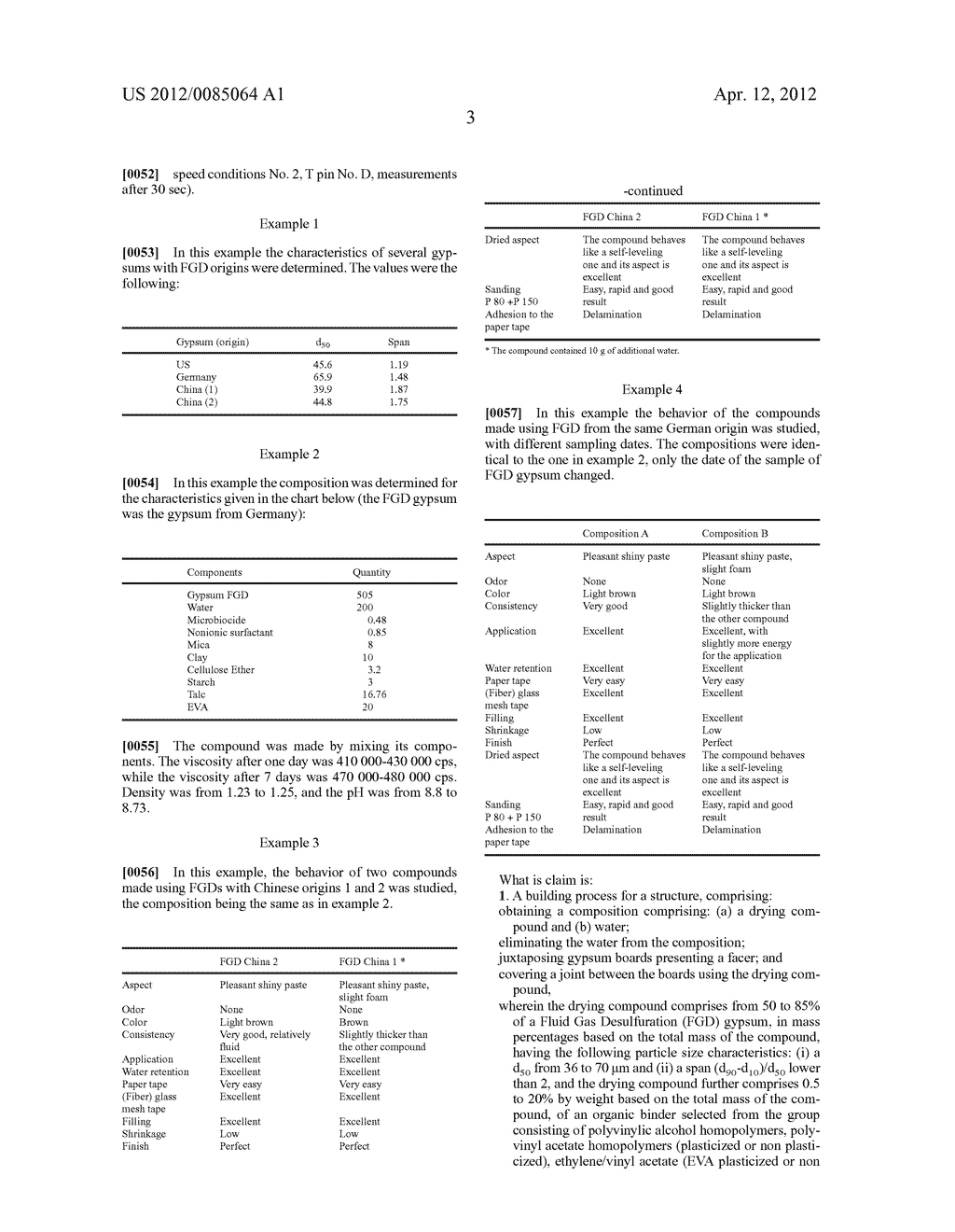 JOINTING AND SURFACE COMPOUND FOR CONSTRUCTION ELEMENTS, ITS PREPARATION     PROCESS AND BUILDING PROCESS OF A STRUCTURE - diagram, schematic, and image 04