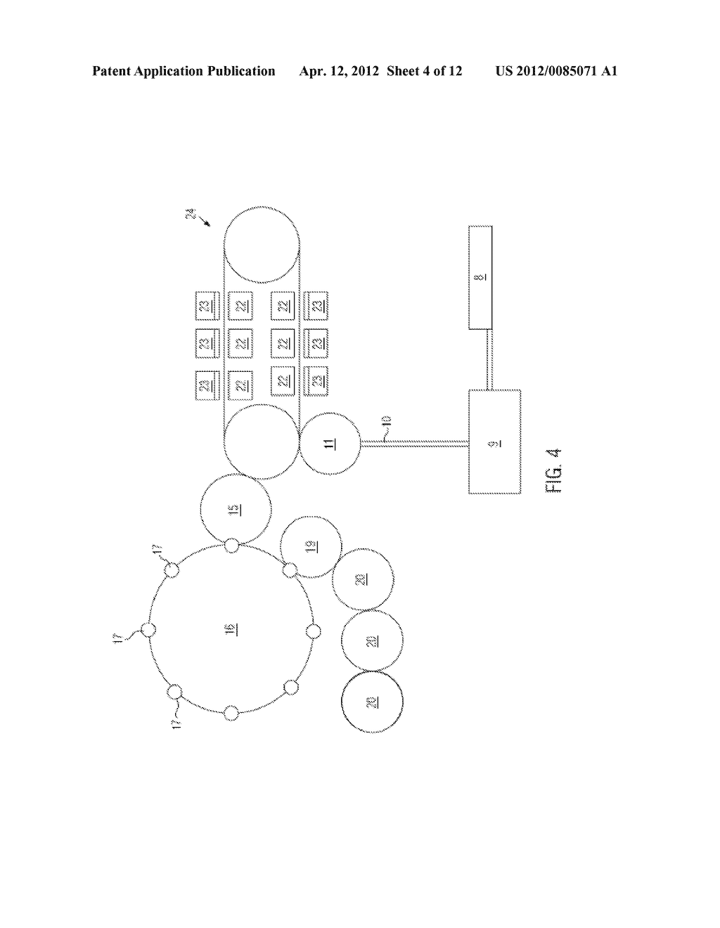 METHOD OF TREATING AT LEAST ONE CONTAINER IN A CONTAINER TREATMENT PLANT - diagram, schematic, and image 05