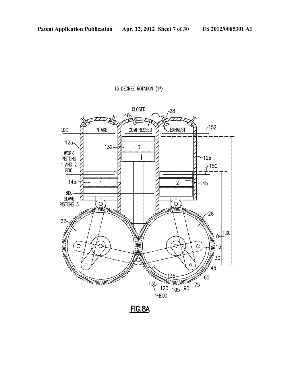 Internal Combustion Engine with Exhaust-Phase Power Extraction Serving     Cylinder Pair(s) - diagram, schematic, and image 08