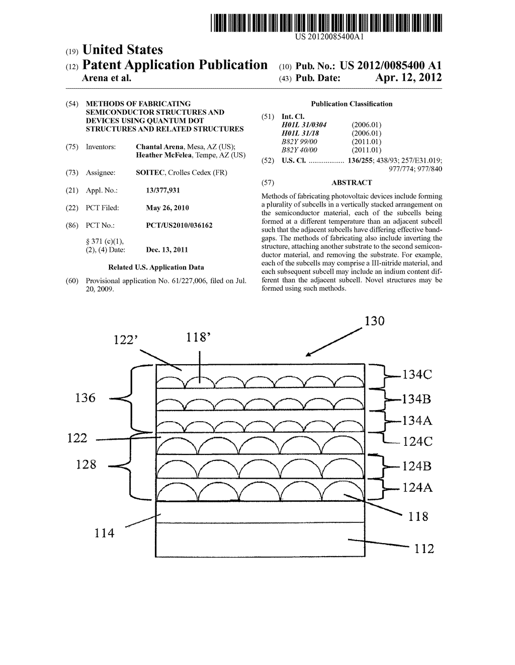 METHODS OF FABRICATING SEMICONDUCTOR STRUCTURES AND DEVICES USING QUANTUM     DOT STRUCTURES AND RELATED STRUCTURES - diagram, schematic, and image 01