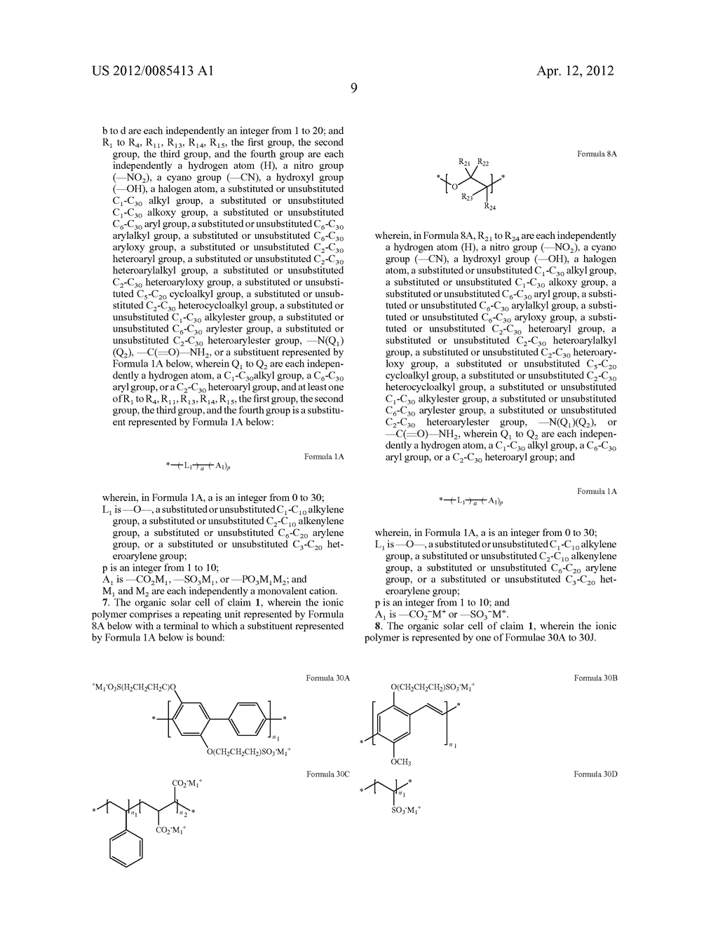 ORGANIC SOLAR CELL AND METHOD OF MANUFACTURING THE SAME - diagram, schematic, and image 12