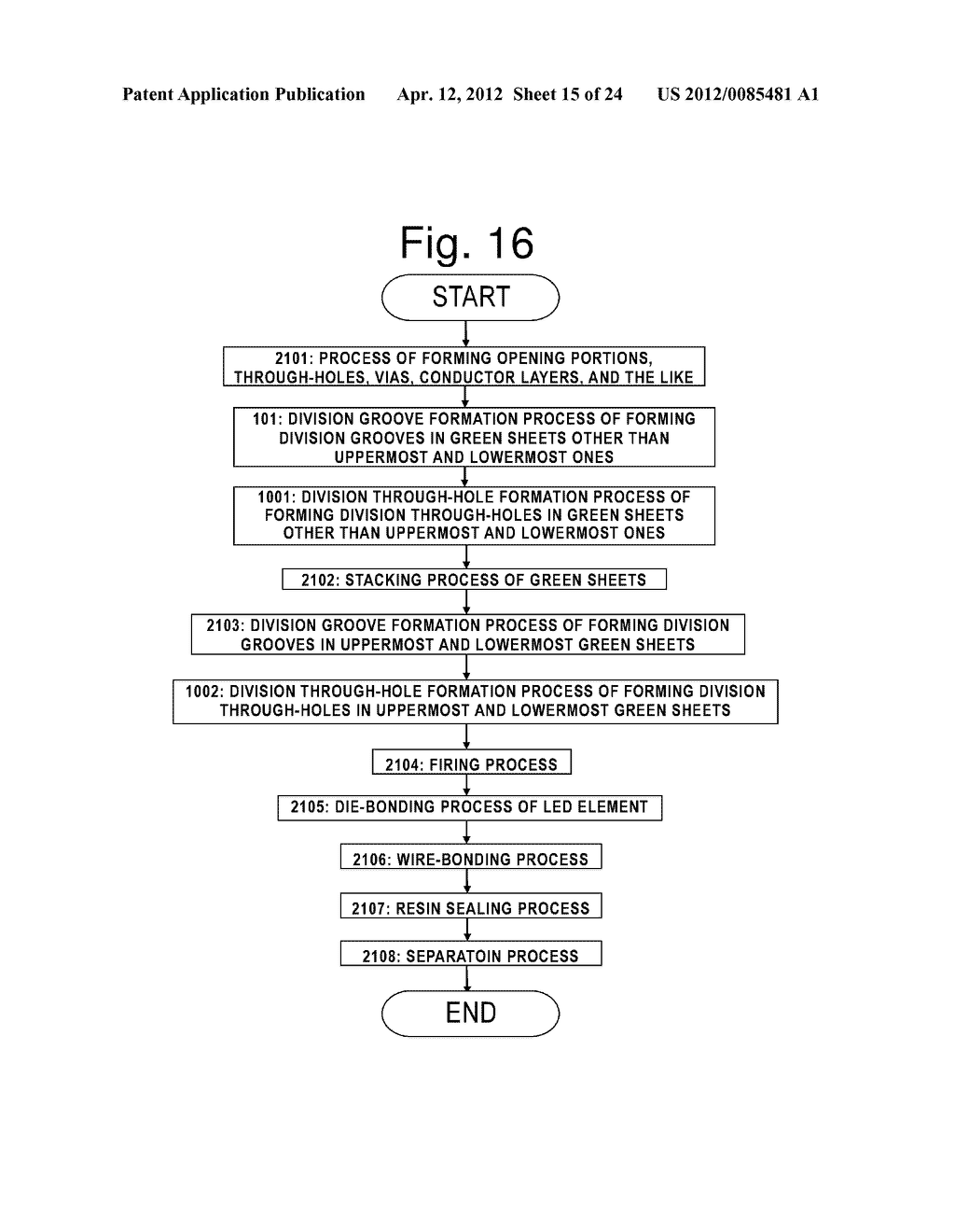 METHOD FOR MANUFACTURING CERAMIC MULTI-LAYERED INTERCONNECTION SUBSTRATE - diagram, schematic, and image 16