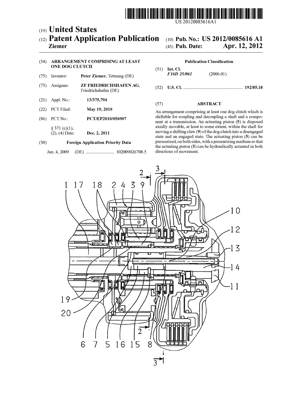 ARRANGEMENT COMPRISING AT LEAST ONE DOG CLUTCH - diagram, schematic, and image 01