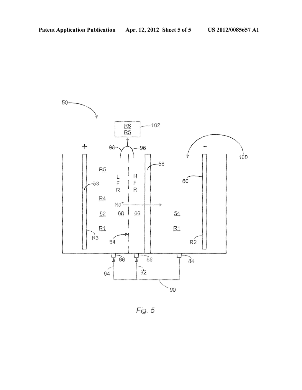 CHEMICAL SYSTEMS AND METHODS FOR OPERATING AN ELECTROCHEMICAL CELL WITH AN     ACIDIC ANOLYTE - diagram, schematic, and image 06