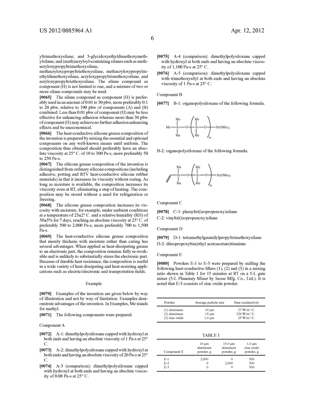 MOISTURE-THICKENING HEAT-CONDUCTIVE SILICONE GREASE COMPOSITION - diagram, schematic, and image 08